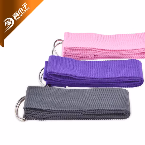 Polyester Cotton Yoga Strap Yoga Stretching Training Strap Belt