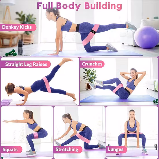 Clip Color Non-Slip Strip Sesistance Band Yoga Hip Ring Resistance Band Suit Yoga Training Belt